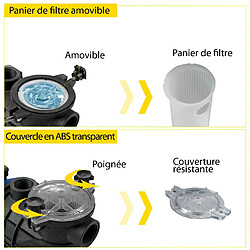 Avis Pompe de Piscine Pompe de Filtration Circulation Hors Sol 18000LH 750W Vitesse 3450 tr/min pour piscines spas sources thermales