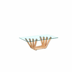 Table Basse DKD Home Decor Verre noyer (130 x 70 x 42 cm)