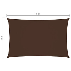 Avis Helloshop26 Voile toile d'ombrage parasol tissu oxford rectangulaire 2 x 5 m marron 02_0009634