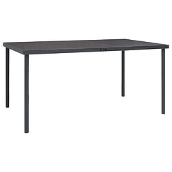 vidaXL Table à dîner d'extérieur Anthracite 150x90x74 cm Acier 