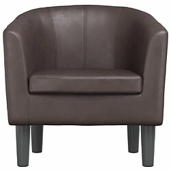 Avis Maison Chic Fauteuil relax,Chaise pour salon cabriolet marron similicuir -MN16483