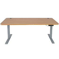 Acheter Decoshop26 Bureau table d'ordinateur réglable en hauteur électriquement 160x80cm 53kg MDF chêne, gris 04_0001439