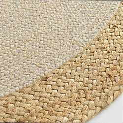 Paris Prix Tapis Déco Rond en Jute Mario 120cm Naturel & Or