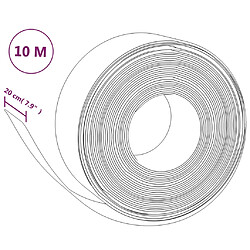 vidaXL Bordure de jardin Gris 10 m 20 cm polyéthylène pas cher