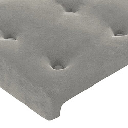 Acheter Maison Chic Lot de 2 Têtes de lit design pour chambre - Décoration de lit Gris clair 100x5x78/88 cm Velours -MN98988