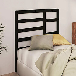 Avis Maison Chic Tête de lit scandinave,Meuble de chambre Noir 106x4x104 cm Bois massif de pin -MN81445