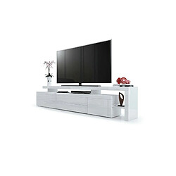 Mpc Meuble TV Laqué Blanc (lxhxp): 227 X 52 X 35 Cm