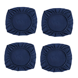 Avis 4pcs jacquard polyester stretch mariage siège à manger chaise couvrir bleu foncé_m