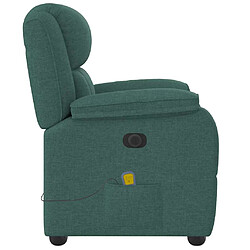 Acheter vidaXL Fauteuil de massage inclinable électrique Vert foncé Tissu