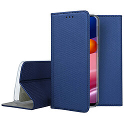 Htdmobiles Housse pour Samsung Galaxy A13 5G / A04s - etui coque pochette portefeuille + film ecran - BLEU MAGNET