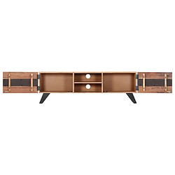 Helloshop26 Meuble télé buffet tv télévision design pratique 140 cm bois d'acacia massif 2502069 pas cher