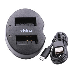 vhbw micro USB chargeur double câble de charge pour appareil photo batterie Canon LP-E12