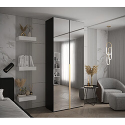 Abiks Meble Inova 1 Armoire avec miroir et portes battantes 236,7/100/47 2 Portes (nero/d’oro)