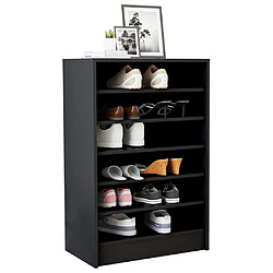 Avis vidaXL Armoire à chaussures Noir 60x35x92 cm Bois d’ingénierie