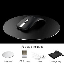 Universal 2.4G USB sans fil + Apple Notebook Lenovo Asus Dell Hewlett-Packard Computer Mouse | Mouse (noir)