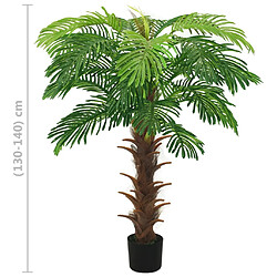 vidaXL Palmier Cycas artificiel avec pot 140 cm Vert pas cher