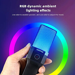 Yonis Microphone Gaming RGB Avec Réduction De Bruit pas cher