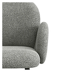 Acheter Moloo ALICE-Chaise en tissu bouclé Gris Cendré et pieds métal noir (x2)