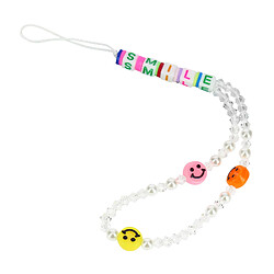 Avizar Bijou Téléphone Bracelet à Perles Heishi, Smiley, lettre Smile Collection Smile