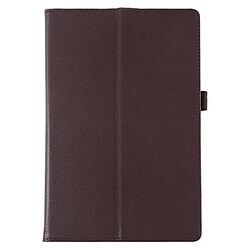 Wewoo Housse Coque Etui à rabat horizontal en cuir texturé Litchi pour Galaxy Tab S5e 10.5 T720 / T725avec support Marron