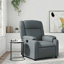 Maison Chic Fauteuil Relax pour salon, Fauteuil inclinable Gris Similicuir -GKD85989