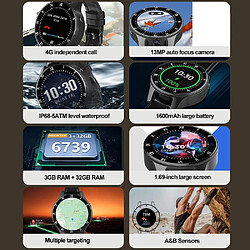 Yonis Montre Connectée 4G Caméras Double 6GB+64GB pas cher