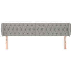 Avis Maison Chic Tête de lit scandinave avec oreilles,meuble de chambre Gris clair 183x23x78/88 cm Tissu -MN90775