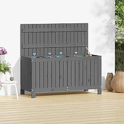 vidaXL Boîte de rangement de jardin Gris 115x49x60 cm Bois de pin