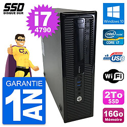 PC HP ProDesk 400 G1 SFF Intel Core i7-4790 RAM 16Go SSD 2To Windows 10 Wifi - Occasion