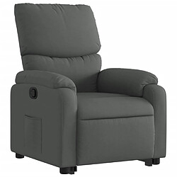 Avis vidaXL Fauteuil inclinable Gris foncé Tissu