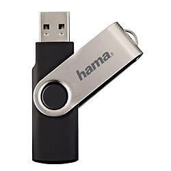 Hama Clé USB 2.0 ""Rotate"", 16GB, 10MB/s, Noir/Argenté