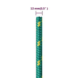 vidaXL Corde de bateau Vert 12 mm 50 m Polypropylène pas cher