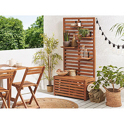 Beliani Banc de jardin MATINO Bois 80 cm Bois clair