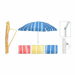 BigBuy Outdoor Parapluie de plage A rayures Ø 180 cm