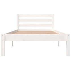 Avis vidaXL Cadre de lit sans matelas 90x190 cm blanc