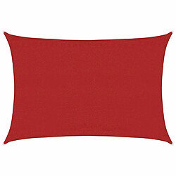 vidaXL Voile d'ombrage 160 g/m² Rouge 3,5x5 m PEHD