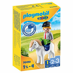 Playmobil® Playmobil 1.2.3 Garçon avec Poney 70410