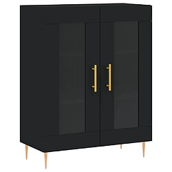 vidaXL Buffet noir 69,5x34x90 cm bois d'ingénierie