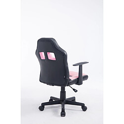 Avis Decoshop26 Fauteuil chaise de bureau pour enfant en synthétique rose hauteur réglable BUR10185