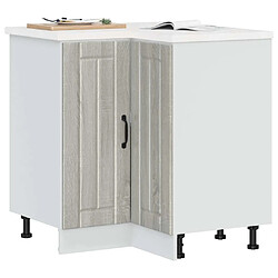 vidaXL Armoire d'angle de cuisine Lucca sonoma gris bois d'ingénierie