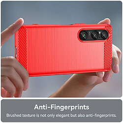 Acheter Htdmobiles Coque pour Sony Xperia 1 VI - housse etui silicone gel carbone + verre trempe - ROUGE