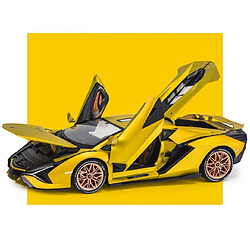 Avis Universal 1: 18 Lamborghini modèle modèle alliage moulé garçon jouet voiture moulée sous pression jouet Sian FKP37 super fourchette collection enfant | Voiture jouet moulée sous pression (jaune)