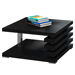 Selsey Table basse design - ARIENE - 60x60 cm - noir mat