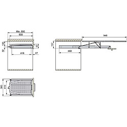 Emuca Planche à repasser pliable pour module de rangement Iron