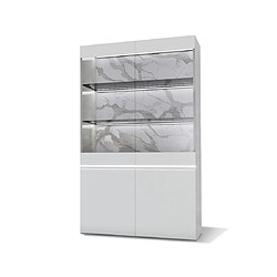 Avis Bestmobilier Amaury - vitrine - blanc - fond effet marbre - 115x185 cm