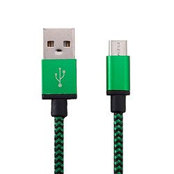 Avis Wewoo Câble vert pour Samsung Galaxy S6 / S5 / S IV / Note 5 / Note 5 Edge, HTC, Sony, Longueur: 1m Style tissé Micro USB vers USB 2.0 Données / Chargeur