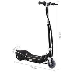 vidaXL Trottinette électrique avec LED 120 W Noir pas cher