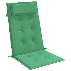 Acheter vidaXL Coussins de chaise à dossier haut lot de 6 vert tissu oxford