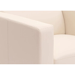 Avis Mendler Fauteuil Club / Lounge Lille, 86x75x70cm ~ simili-cuir blanc