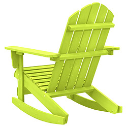 Avis vidaXL Chaise à bascule de jardin Adirondack bois de sapin massif vert